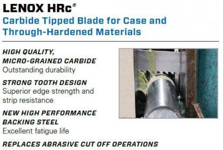 Welded to Length LENOX HRc Blade Material