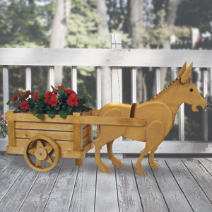 Garden Donkey & Cart Set