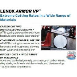 Welded to Length LENOX ARMOR VP Blade Material