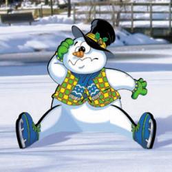 3-D Slippin' Snowman