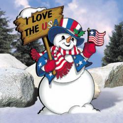 Uncle Sam Snowman