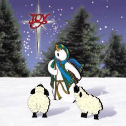 Snow Shepherd & Sheep