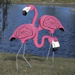 Big 3D Flamingos
