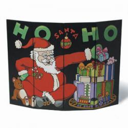 Ho-Ho Santa Fireplace Screen