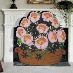 Basket O'blooms Fireplace Scr